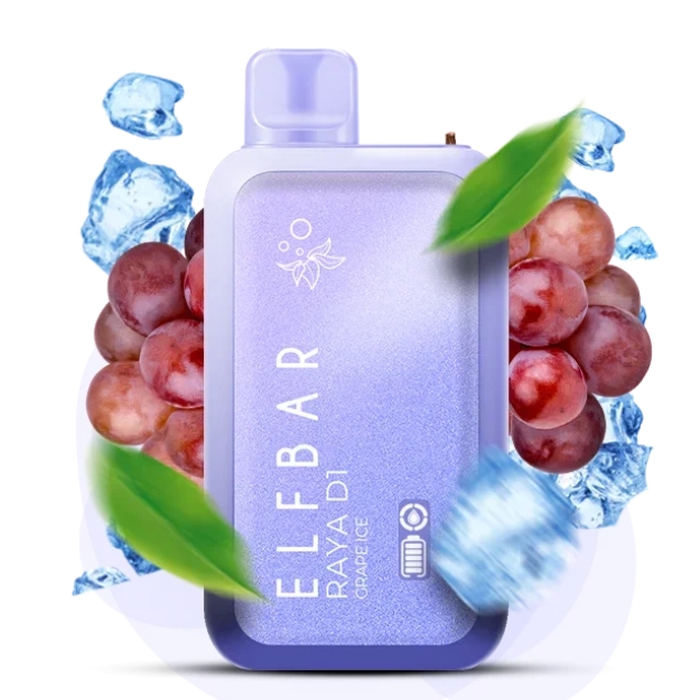 Elf Bar Raya D1 13000 Grape Ice (Виноград Лед) 5% Одноразовый POD