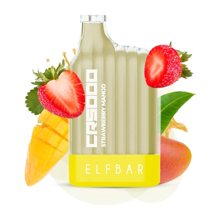 Elf Bar CR5000  Strawberry Mango (Клубника Манго) 5% Одноразовый POD