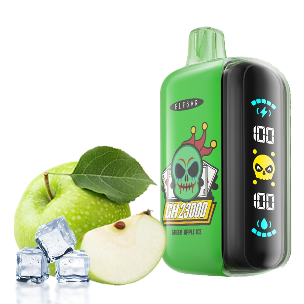 Elf Bar GH23000 Green Apple lce (Зеленое Яблоко Лед)  5% Одноразовый POD