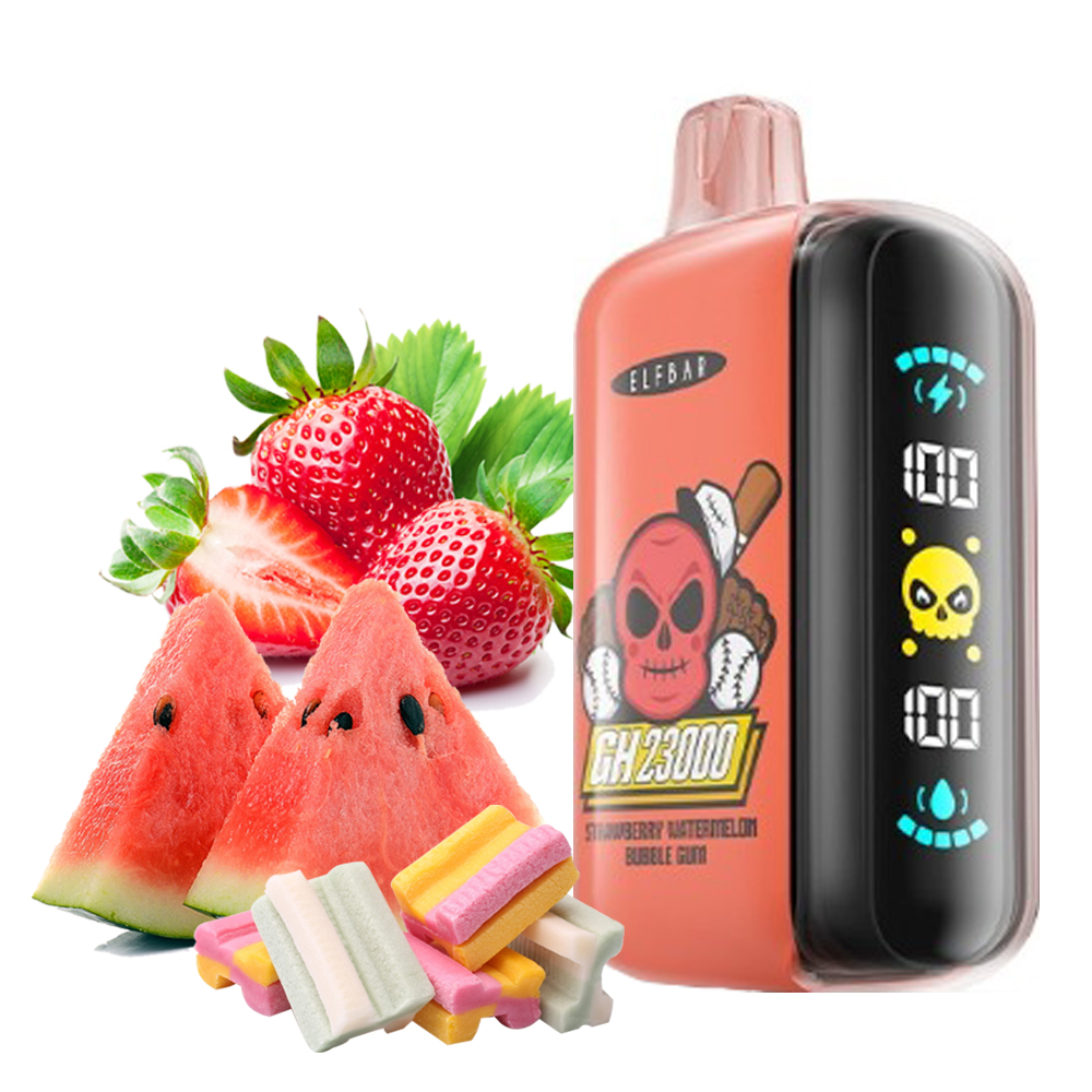 Elf Bar GH23000 Strawberry Watermelon Bubble Gum (Клубнично Арбузная Жевательная Резинка) 5% Одноразовый POD