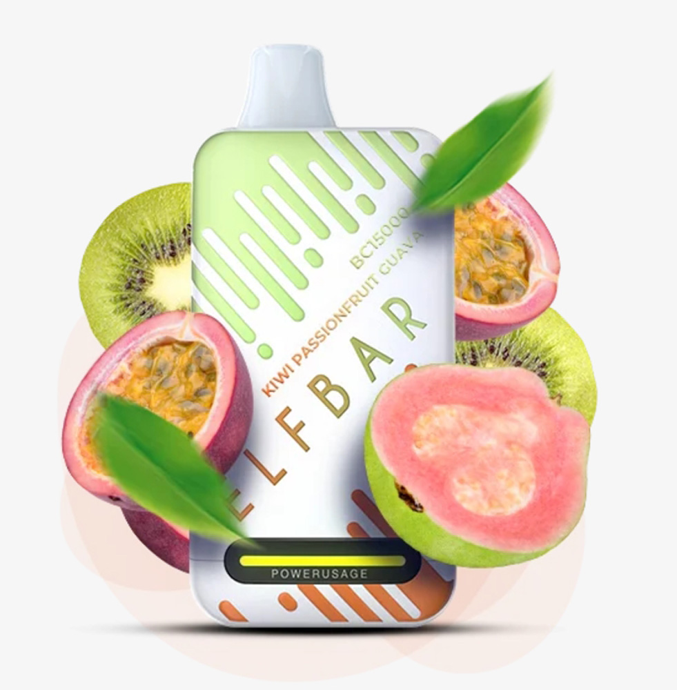 Elf Bar BC15000 Kiwi Passionfruit Guava (Киви Маракуйя Гуава) 5% Одноразовый POD