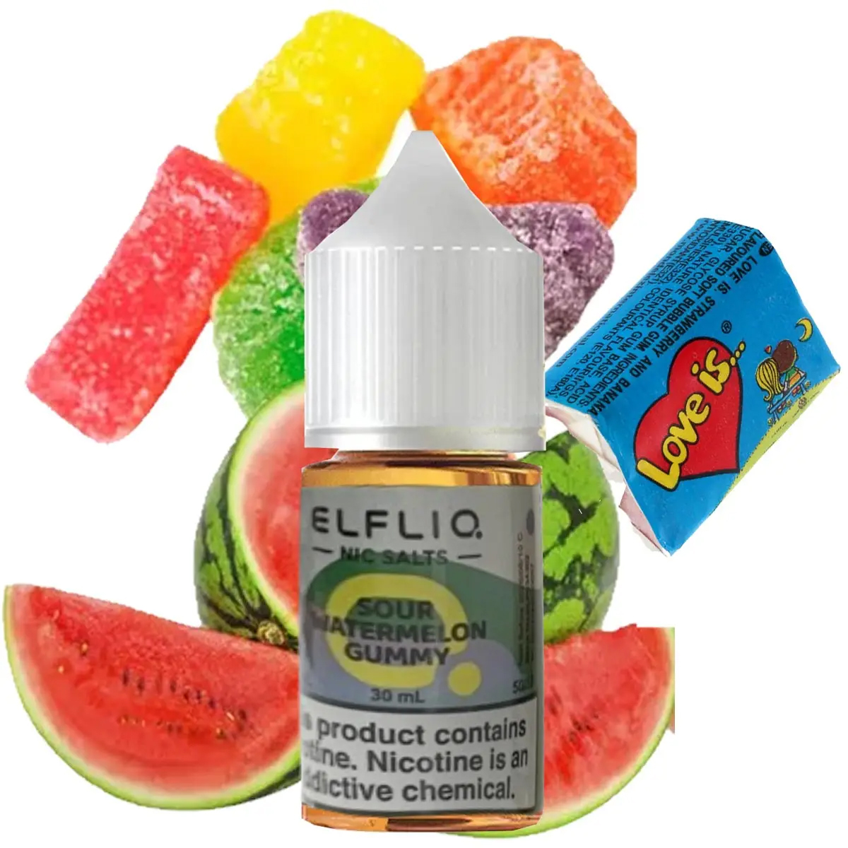 Жидкость Elf Liq Sour Watermelon Gummy (Кислые Арбузные Желейки ) 30 мл