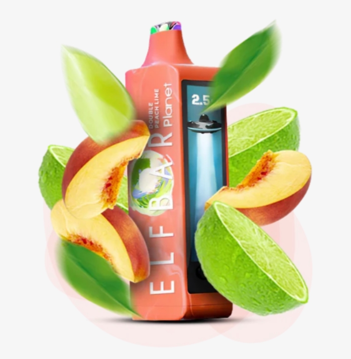 Elf Bar Planet 25000 Double Peach Lime (Двойной Персик Лайм) 5% Одноразовый POD