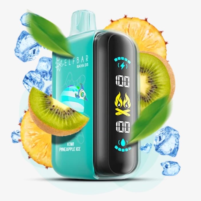 Elf Bar Raya D3 25000 Kiwi Pineapple Ice (Киви Ананас Лед) 5% Одноразовый POD