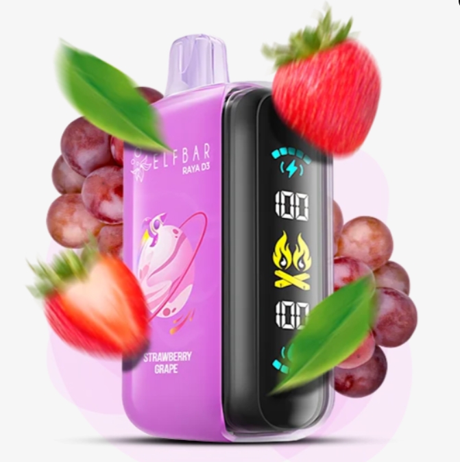 Elf Bar Raya D3 25000 Strawberry Grape (Клубника Виноград) 5% Одноразовый POD
