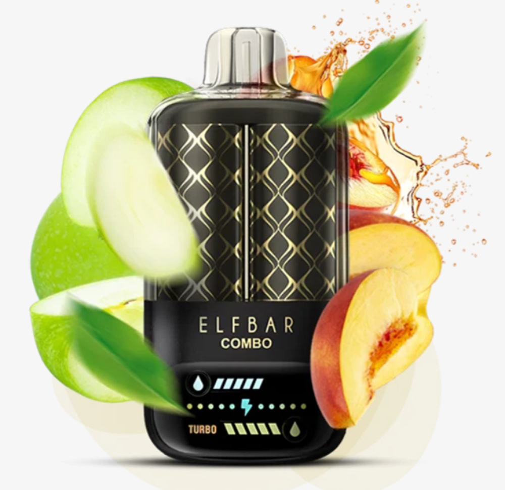 Elf Bar Combo 25000 Apple and Juicy Peach (Яблоко и Сочный Персик) 5% Одноразовый POD