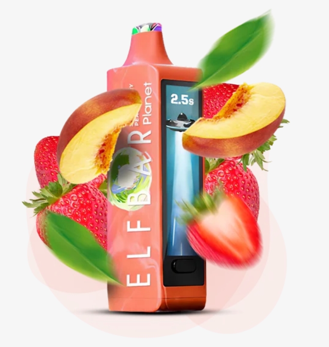 Elf Bar Planet 25000 Strawberry Peach (Клубника Персик) 5% Одноразовый POD