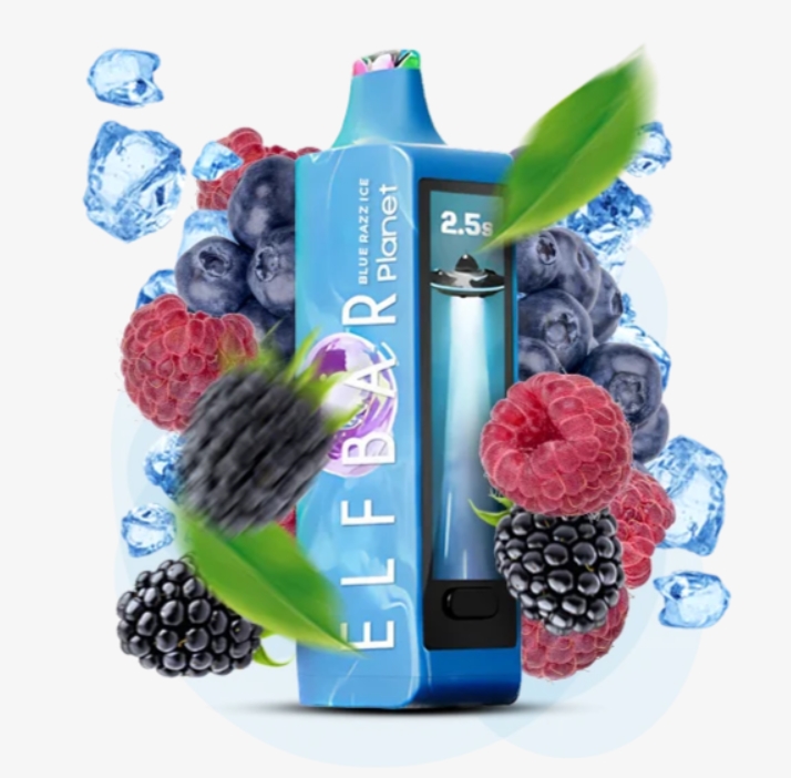 Elf Bar Planet 25000 Blue Razz Ice (Блю Разз Лед) 5% Одноразовый POD