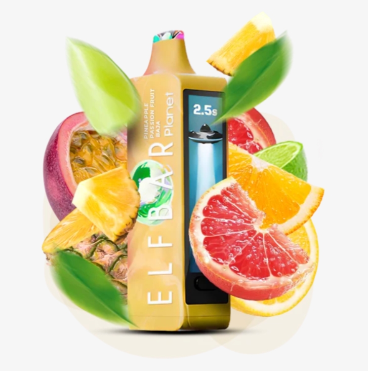 Elf Bar Planet 25000 Pineapple Passion Fruit Baja (Ананас Маракуйя Цитрусы) 5% Одноразовый POD