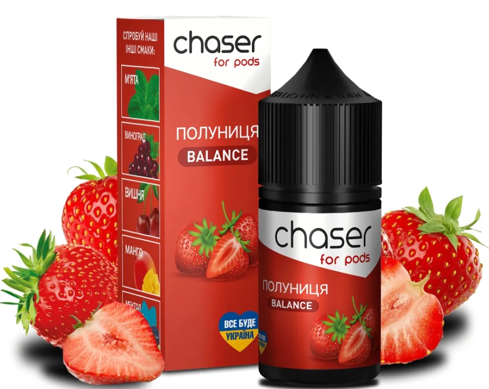 Жидкость Chaser For Pods Strawberry (Клубника) 30 мл 50мг