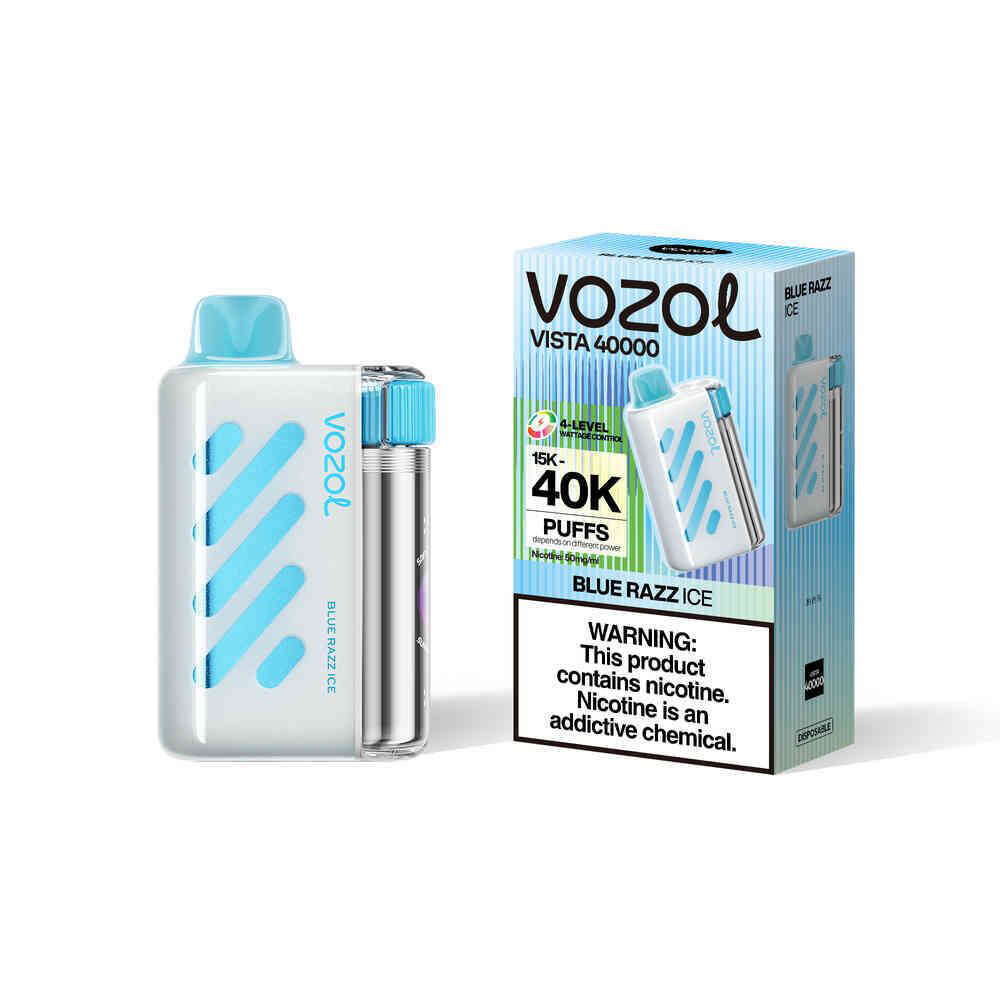 Vozol Vista 40000 Blue Razz Ice (Голубая Малина Лед) 5% Одноразовый POD