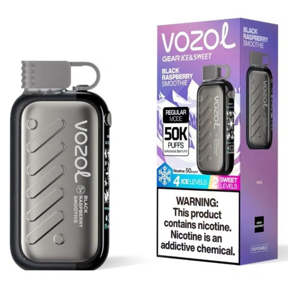 Vozol Gear Ice & Sweet 50000 Black Raspberry Smoothie (Черная Малина Смузи) 5% Одноразовый POD