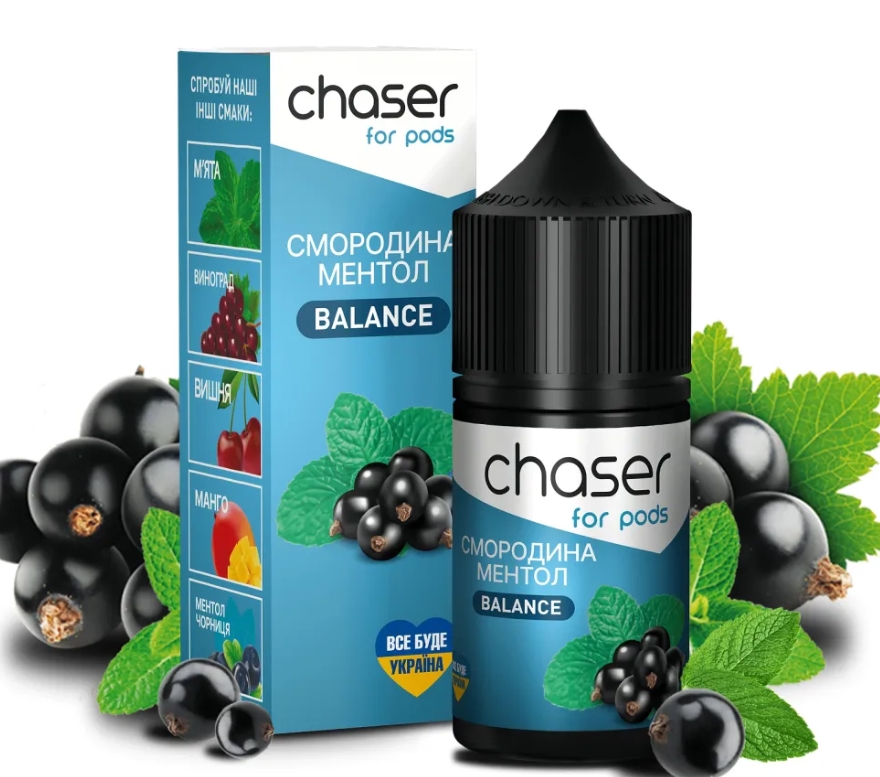 Жидкость Chaser For Pods Currant Menthol (Смородина Ментол) 30 мл 50мг