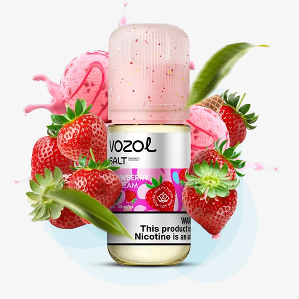 Жидкость Vozol Salt Prime Strawberry lce Cream (Клубника Мороженое) 30 мл, 50 мг