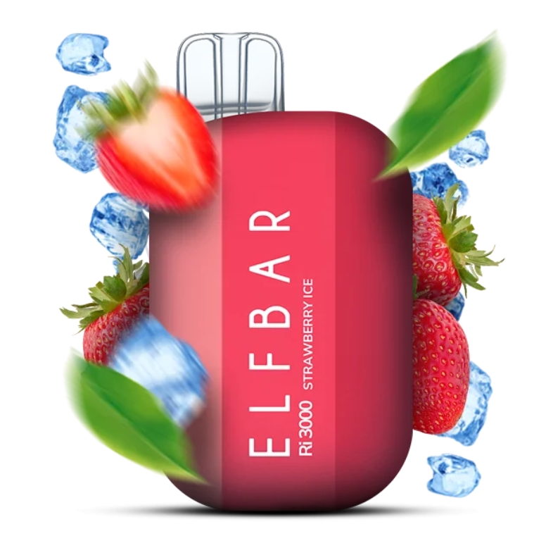 Elf Bar Ri3000 Strawberry Ice (Клубника Лед) 5% Одноразовый POD