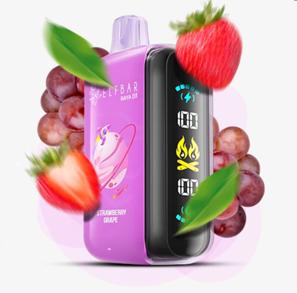 Elf Bar Raya D3 25000 Strawberry Grape (Клубника Виноград) 5% Одноразовый POD