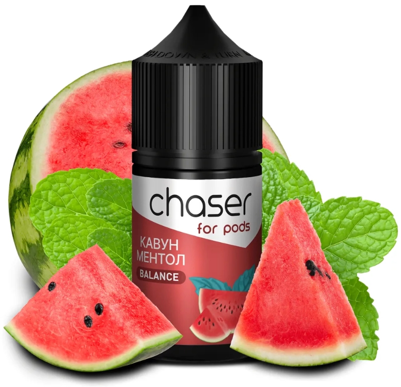 Жидкость Chaser For Pods Watermelon Menthol (Арбуз Ментол) 30 мл 50мг