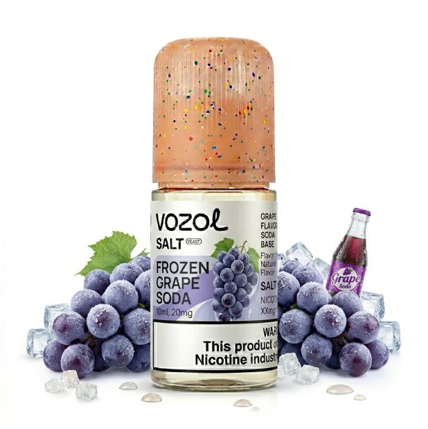 Жидкость Vozol Salt Prime Frozen Grape Soda 30 мл, 50 мг