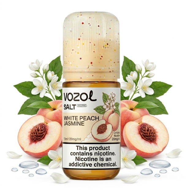 Жидкость Vozol Salt Prime White Peach Jasmine 30 мл, 50 мг